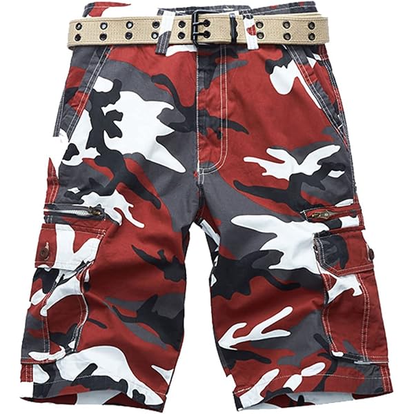 CYGE Mens Cargo Shorts Plus Size Casual Camo Relaxed Fit Overalls